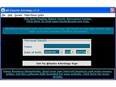 MB Atlantis Astrology finds the Atlantis Astrology sign based on date of birth.