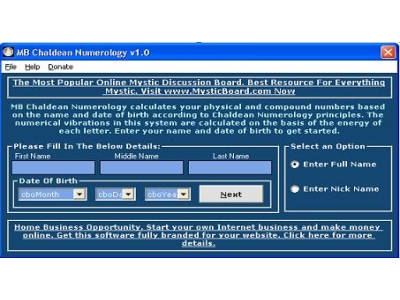 MB Chaldean Numerology calculates your physical and compound numbers.