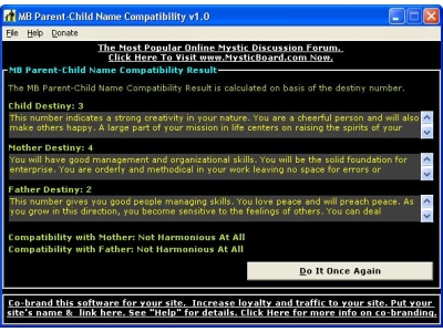 This tool helps analyze the compatibility between parents and 
		<!--
